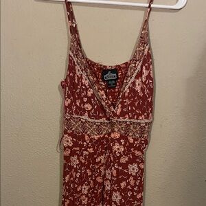 Angie Red and Orange Floral Skirt